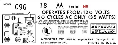 C9G Ch= HS-750; Motorola Inc. ex (ID = 2892890) Radio