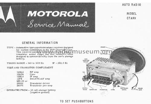 CTA9X ; Motorola Inc. ex (ID = 2841995) Car Radio