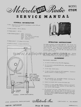 CTOM Chevrolet 1949-1950; Motorola Inc. ex (ID = 2840533) Autoradio