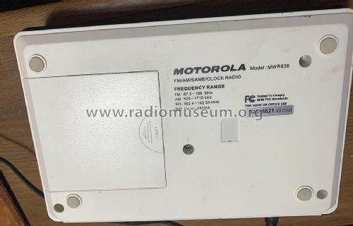 FM/AM/SAME/Clock Radio MWR839; Motorola Inc. ex (ID = 2830101) Radio