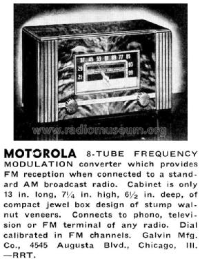 Frequency Modulation Converter ; Motorola Inc. ex (ID = 1315449) Converter