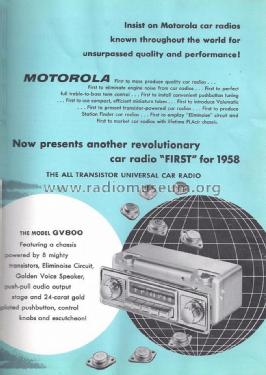 GV-800 ; Motorola Inc. ex (ID = 1228842) Car Radio