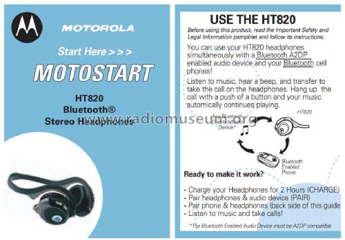 Stereo Headset Ht 820; Motorola Inc. ex (ID = 1487962) Speaker-P