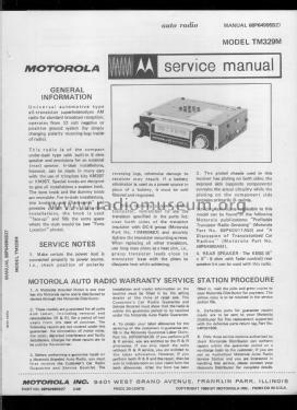 TM329M; Motorola Inc. ex (ID = 2841066) Car Radio