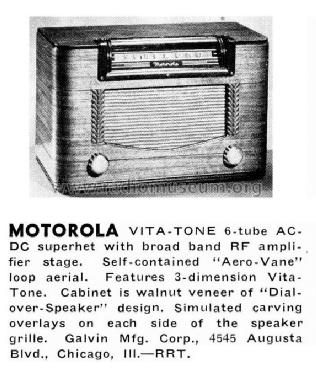 Vita Tone ; Motorola Inc. ex (ID = 1193579) Radio