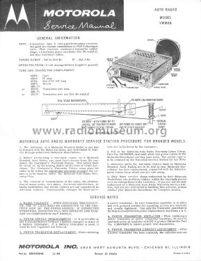 VWM60 ; Motorola Inc. ex (ID = 2836315) Car Radio