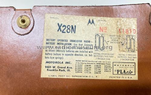 X28N Ch= HS-884; Motorola Inc. ex (ID = 2840672) Radio