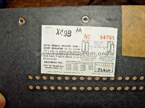 All Transistor X49, X49B ; Motorola Inc. ex (ID = 2861644) Radio