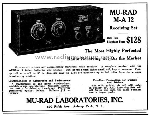 MA12; Mu-Rad Laboratories (ID = 987647) Radio