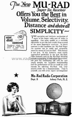 Super Six ; Mu-Rad Laboratories (ID = 1744171) Radio