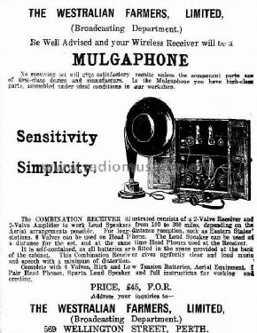 4-Valve Receiver in Oak Cabinet Type RDAA; Mulgaphone; Perth, (ID = 2111214) Radio