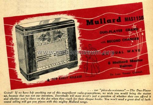 Duo-Player MAS1150; Mullard Radio (ID = 2116895) Radio