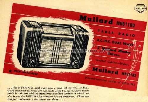MBV1102; Mullard Radio (ID = 2116902) Radio