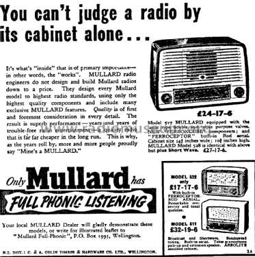 517; Mullard NZ, C. & A. (ID = 2830233) Radio