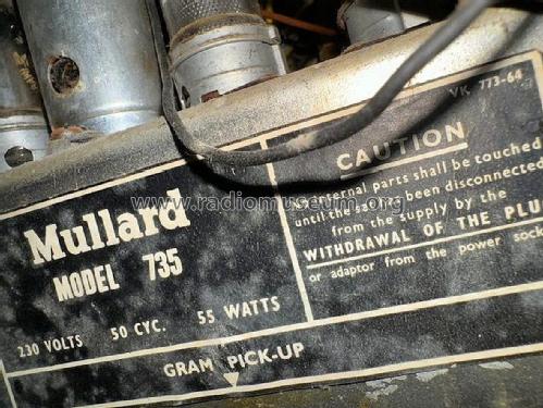 735; Mullard NZ, C. & A. (ID = 3091285) Radio