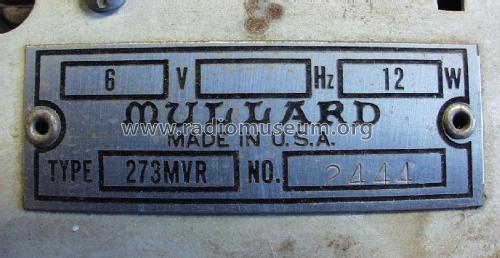 Mullard 273MVR; Philips USA (ID = 3060828) Radio