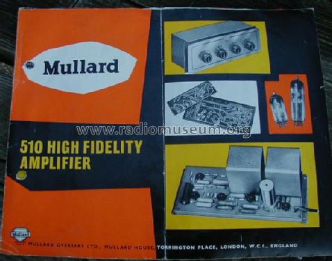 High Fidelity Amplifier 510; Mullard Wireless, (ID = 607259) Ampl/Mixer