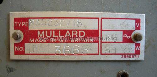 MAS232; Mullard Wireless, (ID = 557337) Radio