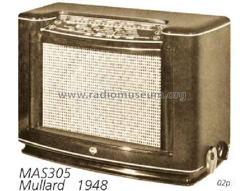 MAS305 Radio Mullard Wireless, London see also Mullard Radio, build |  Radiomuseum