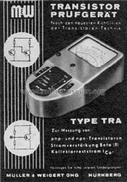 Transistor Prüfgerät TRA; Müller & Weigert OHG (ID = 403671) Equipment