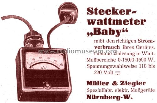 Stecker Wattmeter Baby ; Müller & Ziegler; (ID = 1519826) Equipment