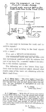 Multi-Audi-Fone Wireless Instruments catalog 1916; Multi-Audi-Fone; (ID = 1784874) Paper