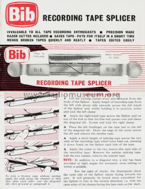 Bib Recording Tape Splicer 20; Multicore Solders (ID = 3064050) Equipment