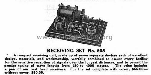 Receiving Set 505; Murdock, WM.J. Co.; (ID = 1062384) mod-pre26