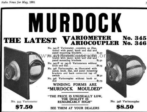 Variocoupler No. 346; Murdock, WM.J. Co.; (ID = 2097701) Radio part