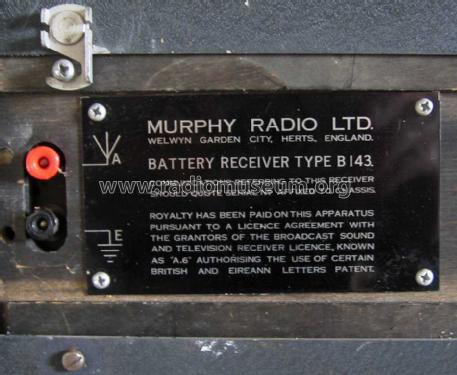 B143; Murphy Radio Ltd.; (ID = 965784) Radio