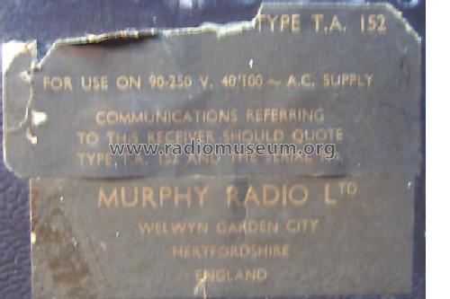TA152; Murphy Radio Ltd.; (ID = 965729) Radio