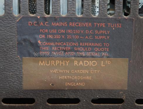 TU152; Murphy Radio Ltd.; (ID = 1958751) Radio