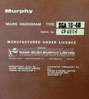 Murphy Ventura SGA16-40; Murphy Brand, Westco (ID = 3080577) Radio