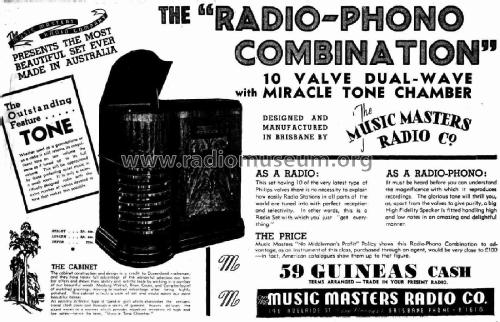 Radio-Phono Combination ; Music Masters Radio (ID = 2148813) Radio