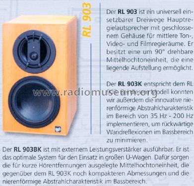 Aktiver Dreiwege-Hauptregielautsprecher RL903BK; Musikelectronic (ID = 1665375) Speaker-P