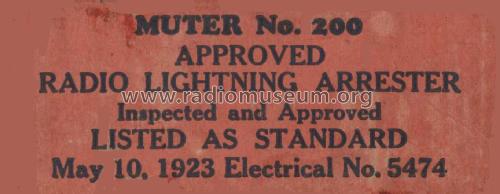 Lightning Arrester 200; Muter Company; (ID = 2198078) Diversos