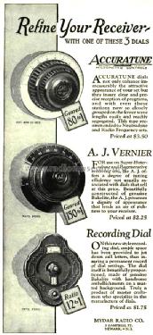 Recording Dial ; Mydar Radio Company; (ID = 1319284) Radio part