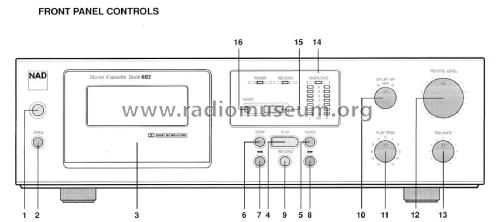 Stereo Cassette Deck 602; NAD, New Acoustic (ID = 1942211) R-Player