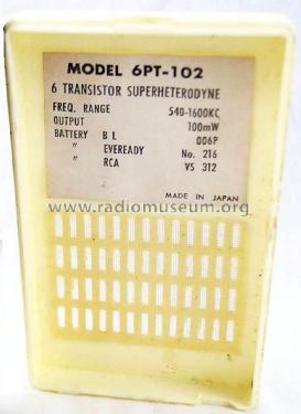 NRC 6 Transistor 6TP-102; Nanaola Nanao Radio (ID = 1564386) Radio