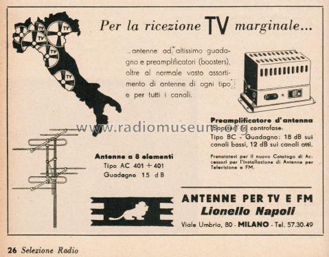 Preamplificatore d'Antenna BC; Napoli, Lionello; (ID = 2859982) RF-Ampl.