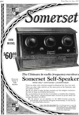 Somerset Self-Speaker 1926 Model 5; National Airphone (ID = 1544787) Radio