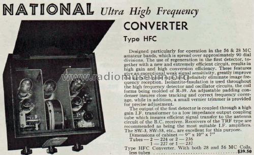 Ultra High Frequency Converter HFC; National Company; (ID = 2053716) Radio