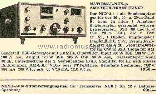 NCX-3 ; National Company; (ID = 1277761) Amat TRX