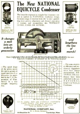 Variable Condenser Equicycle; National Company; (ID = 1386445) Radio part