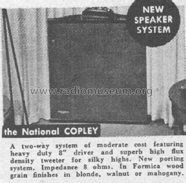 Copley Speaker System ; National Company; (ID = 403570) Speaker-P