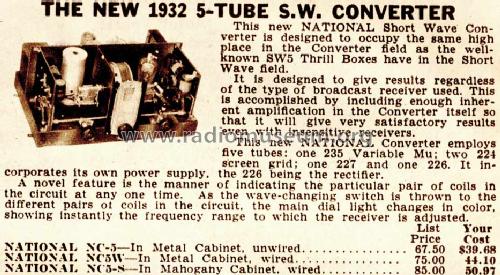 NC-5 ; National Company; (ID = 671178) Converter