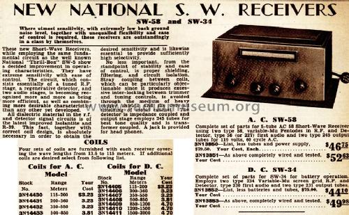 SW-34; National Company; (ID = 680721) Radio