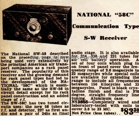 SW-58C ; National Company; (ID = 680714) Commercial Re