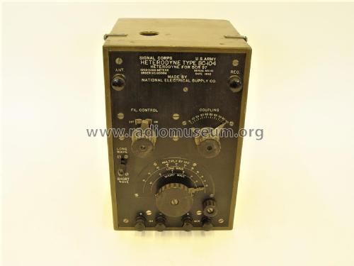 Heterodyne BC-104; National Electric (ID = 2253148) mod-pre26