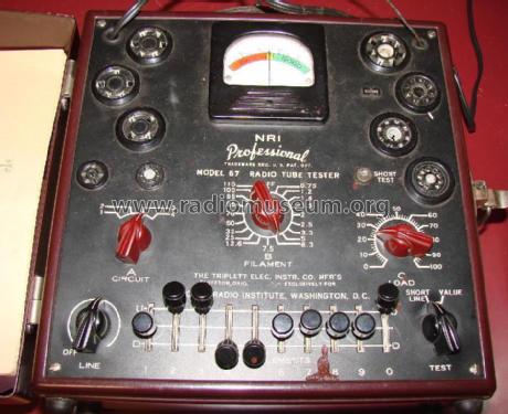 Professional Radio Tube Tester 67; National Radio (ID = 1764715) Equipment